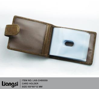 【FREE SHIPPING】LIAMS  100% genuine leather cheap button card holders