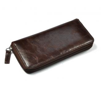 【FREE SHIPPING】LIAMS High quality Zipper Leather Purse