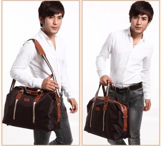 【FREE SHIPPING】Liams quality oxford + PU leather travel bags for men